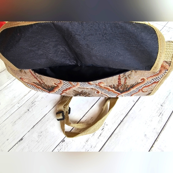 Vintage Bovano USA Fold up Collapsible Rolling Travel Bag Suitcase Palm Trees - Picture 14 of 15